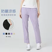 【KISSDIAMOND】輕薄高彈涼感速乾褲(男女款/KDP-2221) 3XL 淺紫