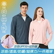 【KISSDIAMOND】UPF50+冰感超彈力防曬外套(KDFJ-1658)  M 女/粉色