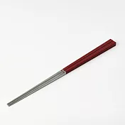 【MUJI 無印良品】不鏽鋼樹脂方筷(可機洗)/23cm/紅