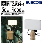 ELECOM NESTOUT 戶外型LED燈FLASH-1 (MAX1000lm)- 沙黃
