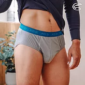 adisi 男銅纖維抗菌消臭三角內褲aup2411116 (s-3xl)｜抑菌 除臭 吸濕排汗 快乾 彈性 透氣 輕量 m 瓷灰