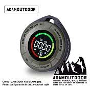 ADAMOUTDOOR｜隨身一氧化碳 溫濕度偵測器 ( ADDT-MON100) 軍用綠