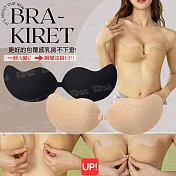爆乳隱形胸罩 魔術胸罩 隱形內衣 深V集中托高New BRA 鯨魚提胸貼 Kiret M 黑色