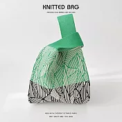 櫻花妹超夯單品【日系套結針織手挽包】-日系女孩必備單品- 幾何漸層 漸層綠