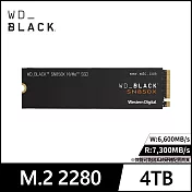 WD BLACK 黑標 SN850X 4TB Gen4 NVMe PCIe SSD固態硬碟 公司貨