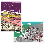我愛台灣明信片●基隆港＋九份（2張組）