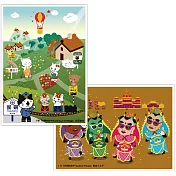 我愛台灣明信片●侯硐貓村＋電音三太子（2張組）