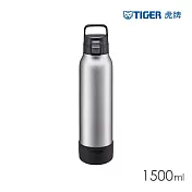 TIGER虎牌 抗菌加工大容量運動型不鏽鋼保冷瓶1.5L(MTA-B150) 消光銀