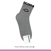 Kankoku韓國 微笑假兩件式 甜美 中筒襪 * 黑色邊
