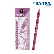 【德國LYRA】Groove三角洞洞鉛筆 12入_ (珠光紅)