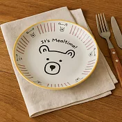 【日本Shinacasa】可愛動物陶瓷淺盤15cm ‧ 熊熊