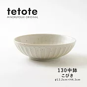 【日本Minoru】Tetote窯燒 陶瓷深盤13cm ‧ 杏白