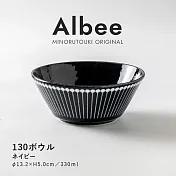 【日本Minoru】Albee窯十草 陶瓷餐碗330ml ‧ 深藍