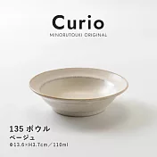 【Minoru陶器】Curio窯變 陶瓷餐碗14cm ‧ 杏白