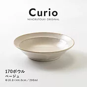 【Minoru陶器】Curio窯變 陶瓷餐碗17cm ‧ 杏白