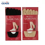 【日本GUNZE】SABRINA系列 隱形五指襪 綿混 深履 雙色可選 深履 五指膚色
