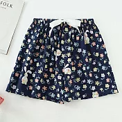 【AnZa】冰爽凍感印花棉綢休閒短褲(多色)        FREE 19.小兔花