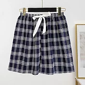 【AnZa】冰爽凍感印花棉綢休閒短褲(多色) FREE 2.小格子