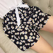 【AnZa】冰爽凍感印花棉綢休閒短褲(多色) FREE 4.小雛菊