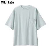 【MUJI 無印良品】MUJI Labo聚酯纖維抗汙吸汗速乾圓領短袖T恤 M 淺藍