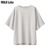 【MUJI 無印良品】MUJI Labo撥水加工二重織短袖套衫 XS 淺灰