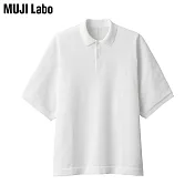 【MUJI 無印良品】MUJI Labo速乾聚酯纖維針織POLO衫 XS 柔白