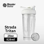 Blender Bottle|《Strada系列》Tritan按壓式 原裝進口搖搖杯828ml/28oz 鉛白