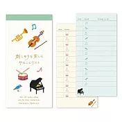 【RYU-RYU】甜美刺繡系列 TO DO LIST便條本 ‧ 音樂