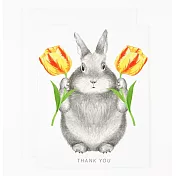 【 Dear Hancock 】Bunny With Tulips 感謝卡#gc_339