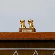 【呼運貓】雙隻幼貓組(幼貓x2+財富自由匾額+底座/無香氛) 金色