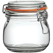 《Utopia》扣式玻璃密封罐(橘500ml) | 保鮮罐 咖啡罐 收納罐 零食罐 儲物罐