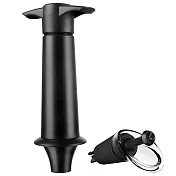 《Vacu Vin》抽真空器+瓶塞注酒器 | 紅酒塞 真空瓶塞 保鮮瓶塞 葡萄酒塞 - 黑