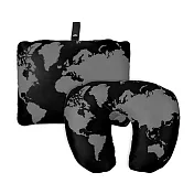 《DQ&CO》2in1旅行緩衝顆粒護頸枕 | 午睡枕 飛機枕 旅行枕 護頸枕 U型枕 - 地圖