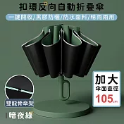 【好拾選物】扣環反向自動勾勾傘/折疊傘/遮陽傘 - 暗夜綠