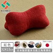 【日本池彥IKEHIKO】日本製舒壓多功能三角骨頭枕  -紅色
