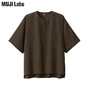 【MUJI 無印良品】MUJI Labo聚酯纖維透氣抗污短袖套衫 S 棕色