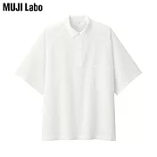 【MUJI 無印良品】MUJI Labo聚酯纖維透氣抗污POLO衫 XS 柔白