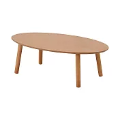 【MUJI 無印良品】木製橢圓矮桌/橡膠木/寬110cm