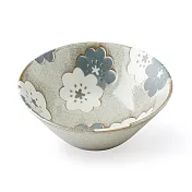 【Aito製作所】美濃燒｜日式浮雕小花陶瓷飯碗380ml ‧ 杏灰色