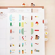 【右手超人】狗狗雲／透明月份索引貼紙