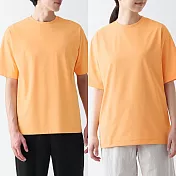 【MUJI 無印良品】男抗UV吸汗速乾聚酯纖維短袖T恤 S 煙燻橘