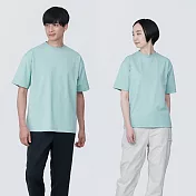 【MUJI 無印良品】男抗UV吸汗速乾聚酯纖維短袖T恤 S 淡綠