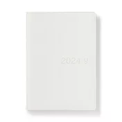 【MUJI 無印良品】上質紙月週筆記本/2024年8月開始/白灰.A6