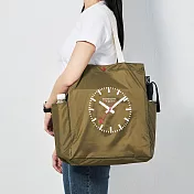 MONDAINE 瑞士國鐵80週年紀念.尼龍大托特包 橄欖綠