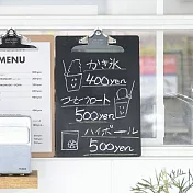 【日本HIGHTIDE】粉筆可書寫黑色板夾 ‧ A4