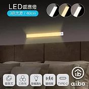 aibo 超薄長效續航 三色光 充電磁吸式 LED感應燈 40公分