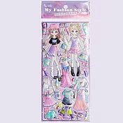 樂彩森林 MY Fashion時尚風格益智換裝貼 - 粉紫