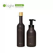 【沐浴香氛療癒組】O’right 歐萊德 辣木沐浴乳400mL＋洗手慕絲450mL｜木質調植萃香氣．舒緩潔淨日常