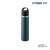 TIGER虎牌 雙層不鏽鋼保溫杯600ml (MKB-T060旋蓋手提真空保溫瓶) 碧湖藍