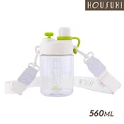 【HOUSUXI舒希】TRITAN 雙飲口背帶水瓶 560ml-青綠
